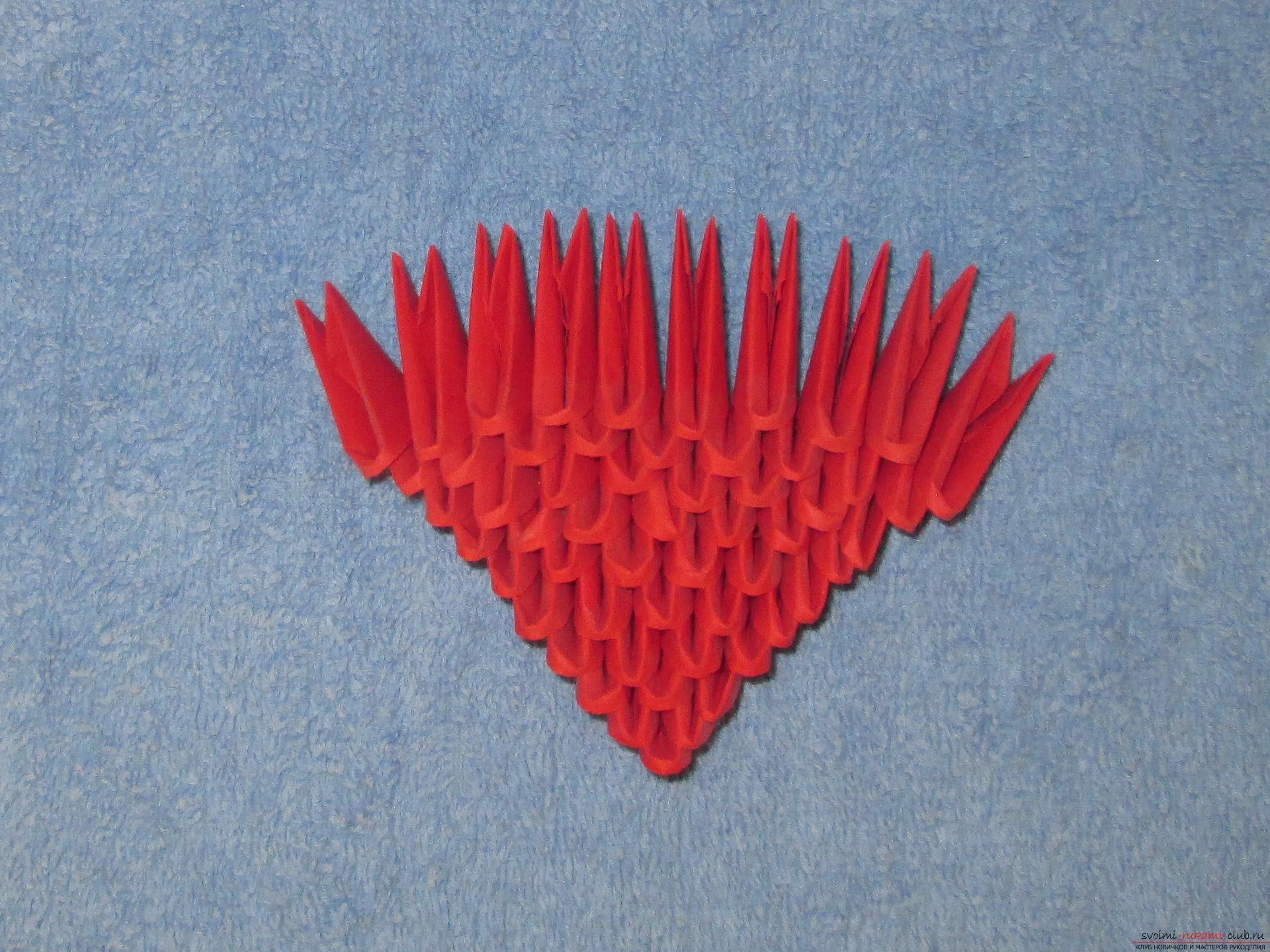 Мастер-класс подарков своими руками – модульного оригами сердечко – очень актуален накануне Дня влюбленных.. Фото №3